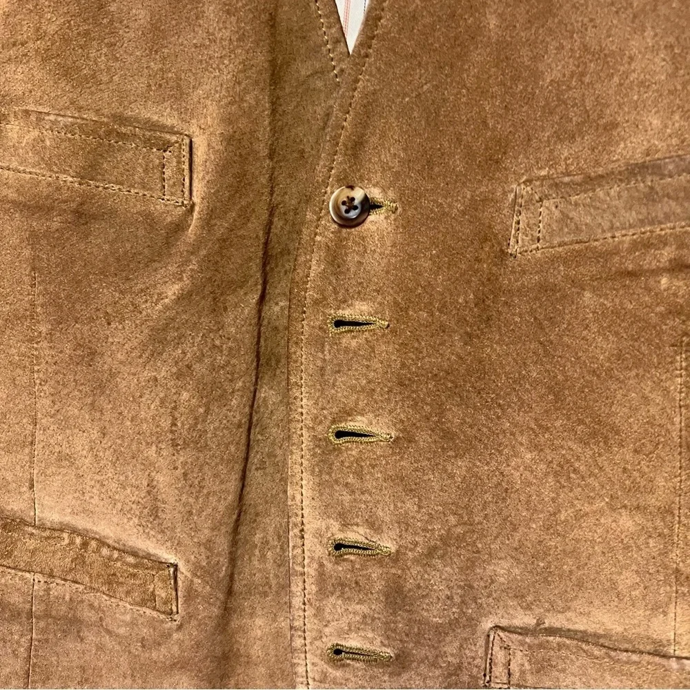 GAP Genuine Leather Suede Vest Men’s Medium Brown Western Vintage Style